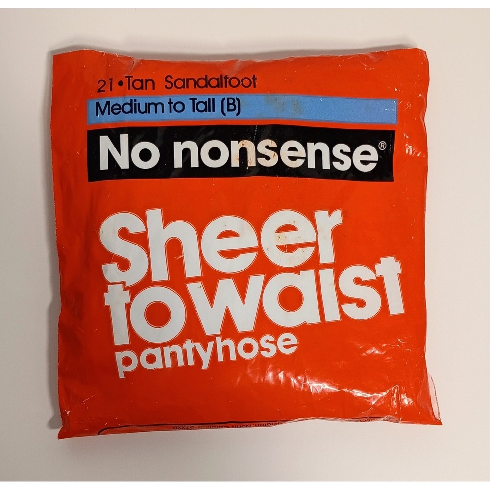 NOS No Nonsense Sheer to Waist Tan Sandalfoot Pantyhose Med To Tall (B)